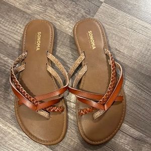 New brown sandals size 6
